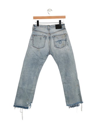 R13 Mid-Rise Straight Leg Jeans