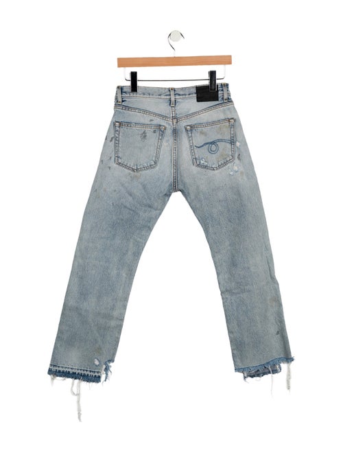 R13 Mid-Rise Straight Leg Jeans