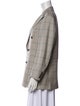 R13 Wool Plaid Print Blazer