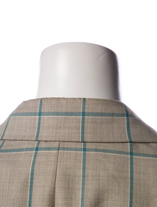 R13 Wool Plaid Print Blazer