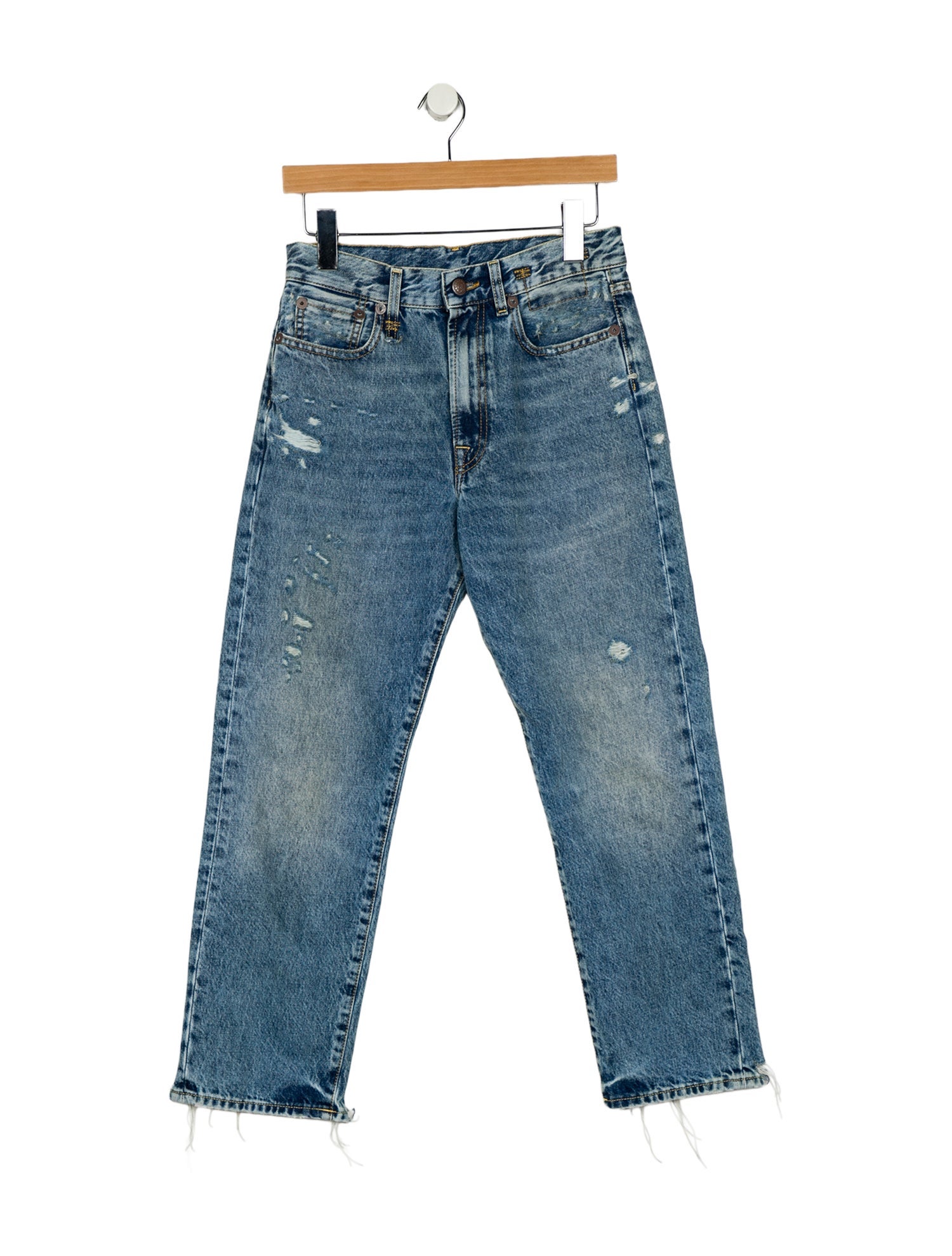 R13 Mid-Rise Straight Leg Jeans