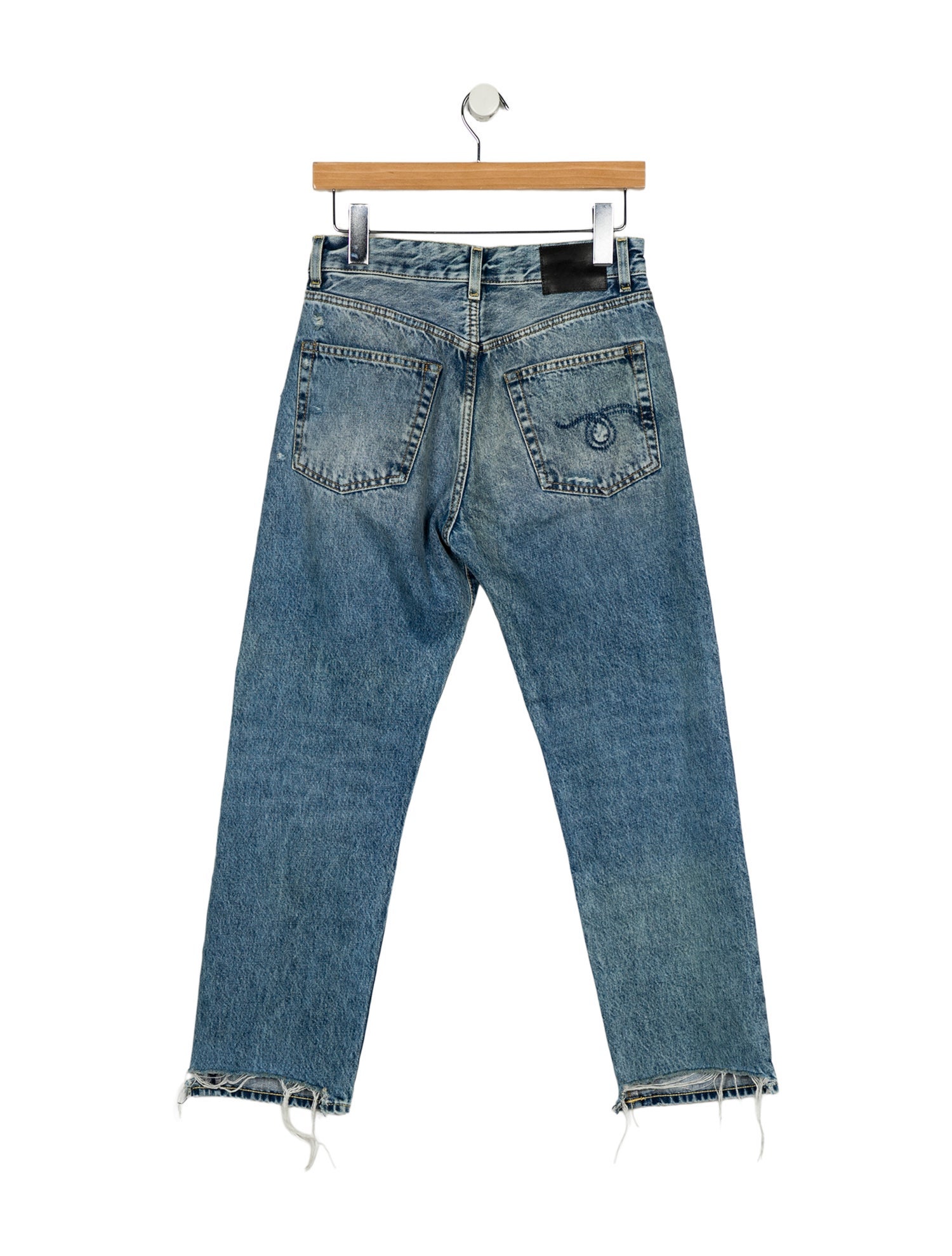 R13 Mid-Rise Straight Leg Jeans