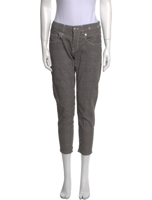 R13 Plaid Print Straight Leg Pants