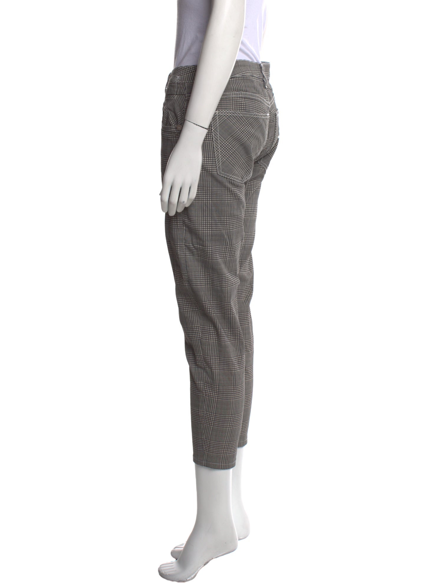 R13 Plaid Print Straight Leg Pants