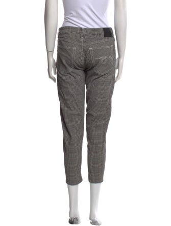 R13 Plaid Print Straight Leg Pants