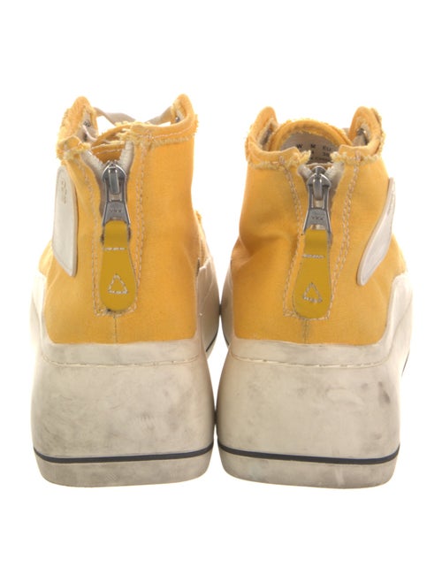 R13 Canvas Colorblock Pattern Wedge Sneakers