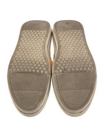 R13 Canvas Colorblock Pattern Wedge Sneakers