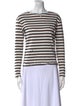 R13 Striped Bateau Neckline Top
