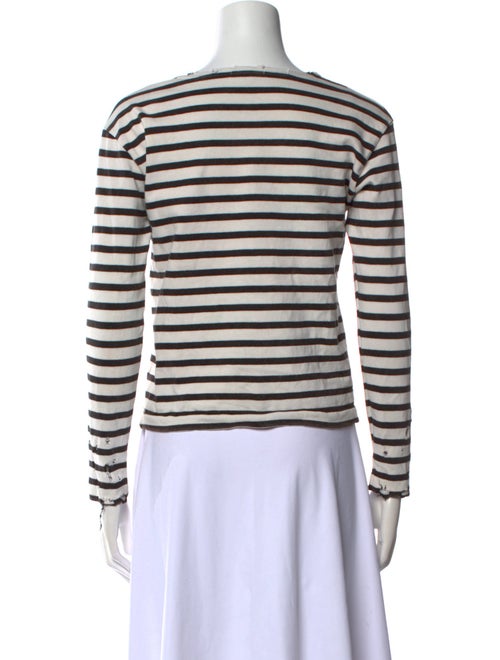 R13 Striped Bateau Neckline Top
