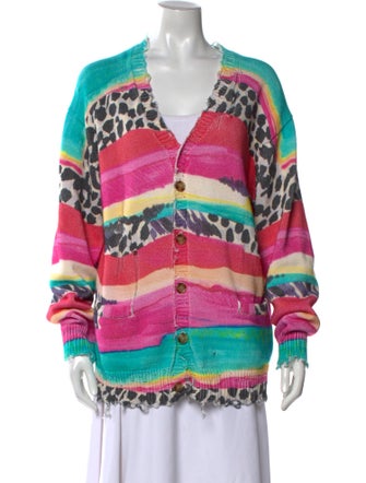 R13 Striped V-Neck Sweater