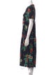 R13 Floral Print Midi Length Dress
