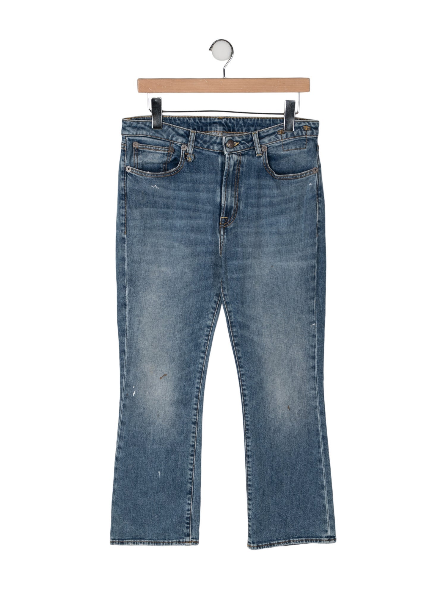 R13 Mid-Rise Straight Leg Jeans
