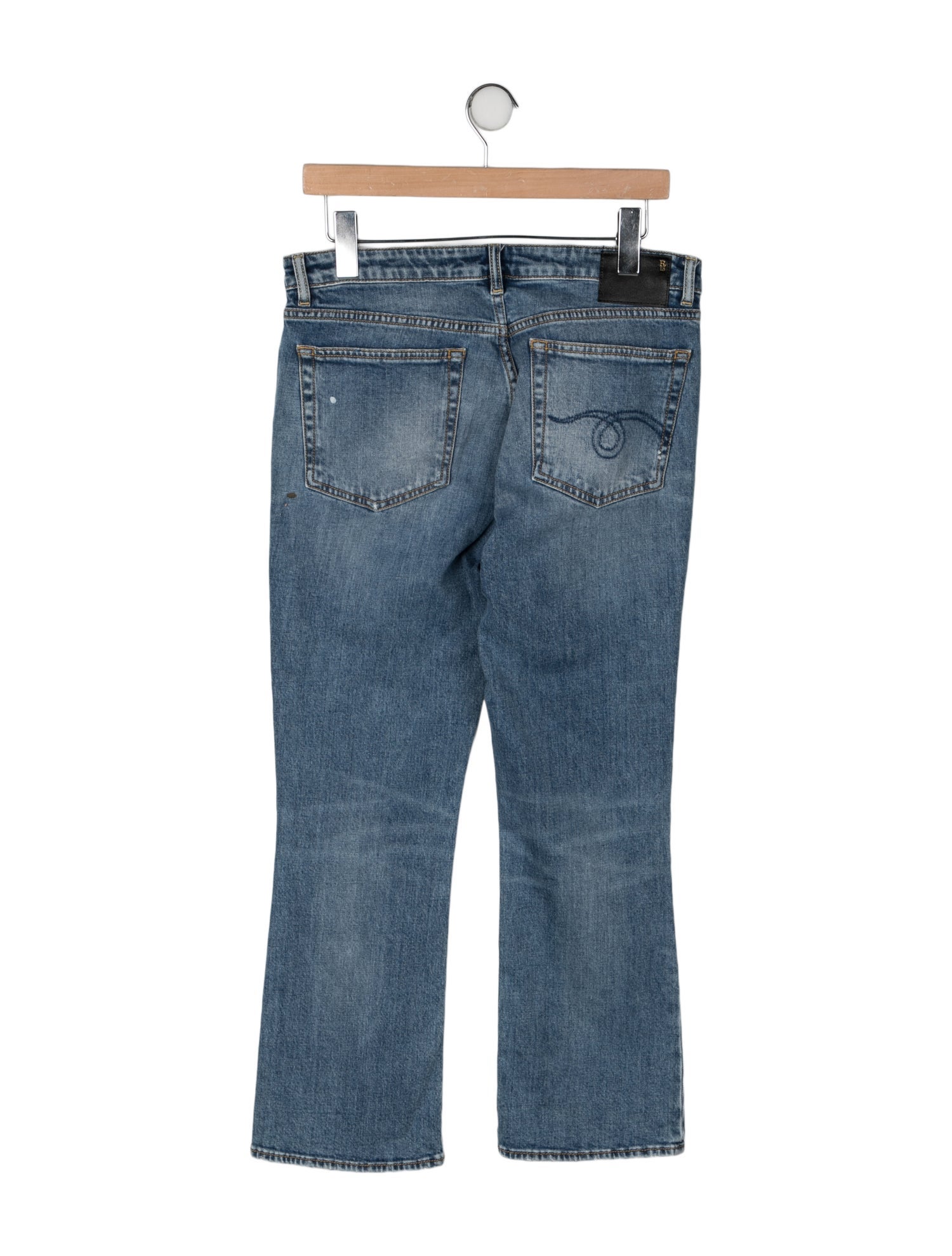 R13 Mid-Rise Straight Leg Jeans