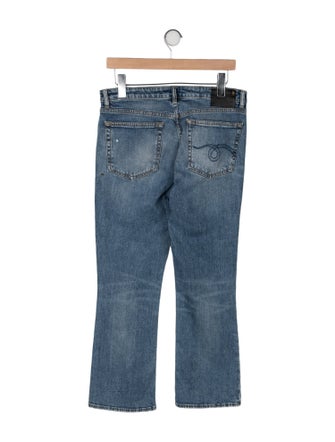 R13 Mid-Rise Straight Leg Jeans