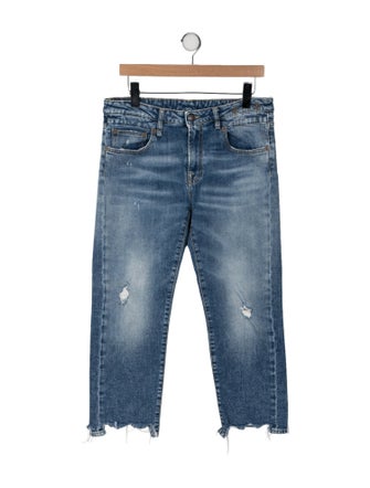 R13 Mid-Rise Straight Leg Jeans