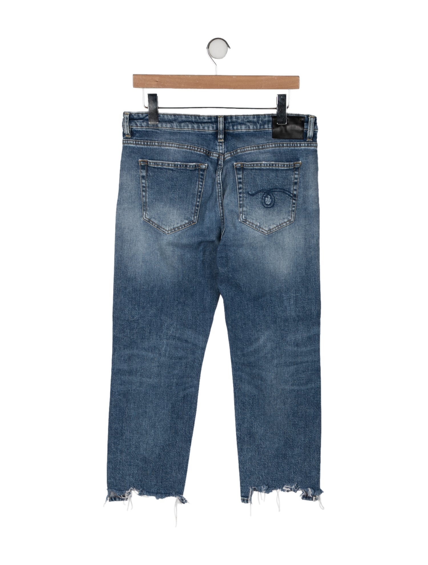 R13 Mid-Rise Straight Leg Jeans