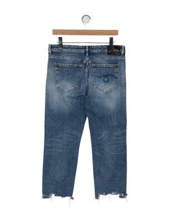 R13 Mid-Rise Straight Leg Jeans