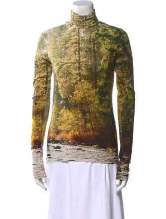 R13 Printed Turtleneck Sweatshirt