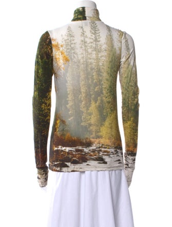 R13 Printed Turtleneck Sweatshirt