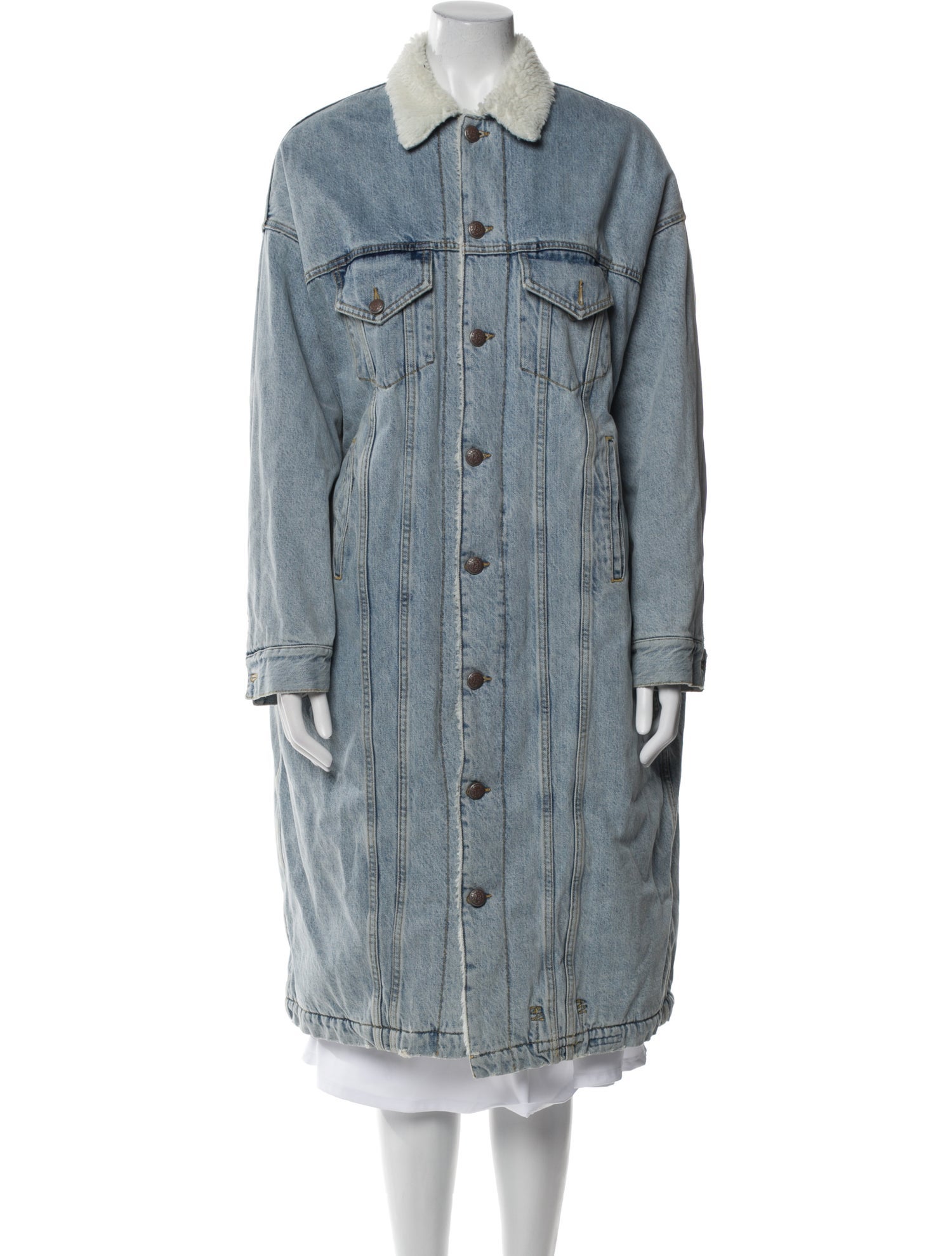 R13 Colorblock Pattern Trench Coat