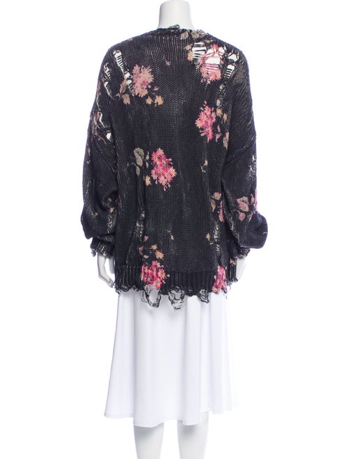 R13 Floral Print Scoop Neck Sweater