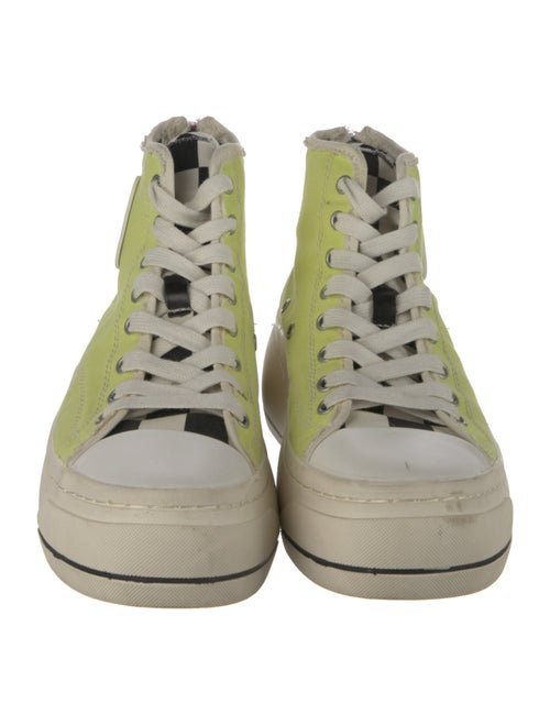 R13 Canvas Colorblock Pattern Sneakers