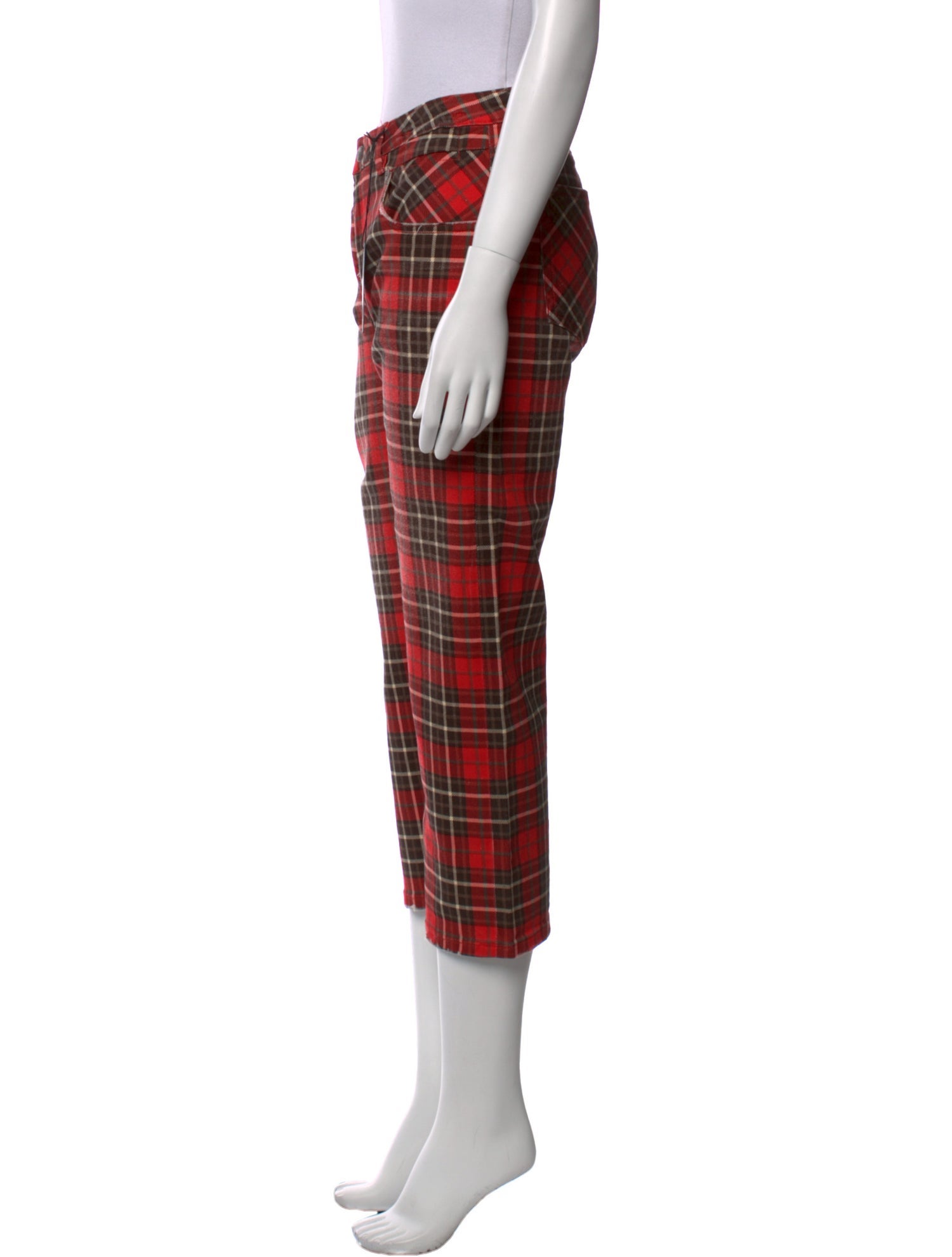 R13 Plaid Print Straight Leg Pants w/ Tags