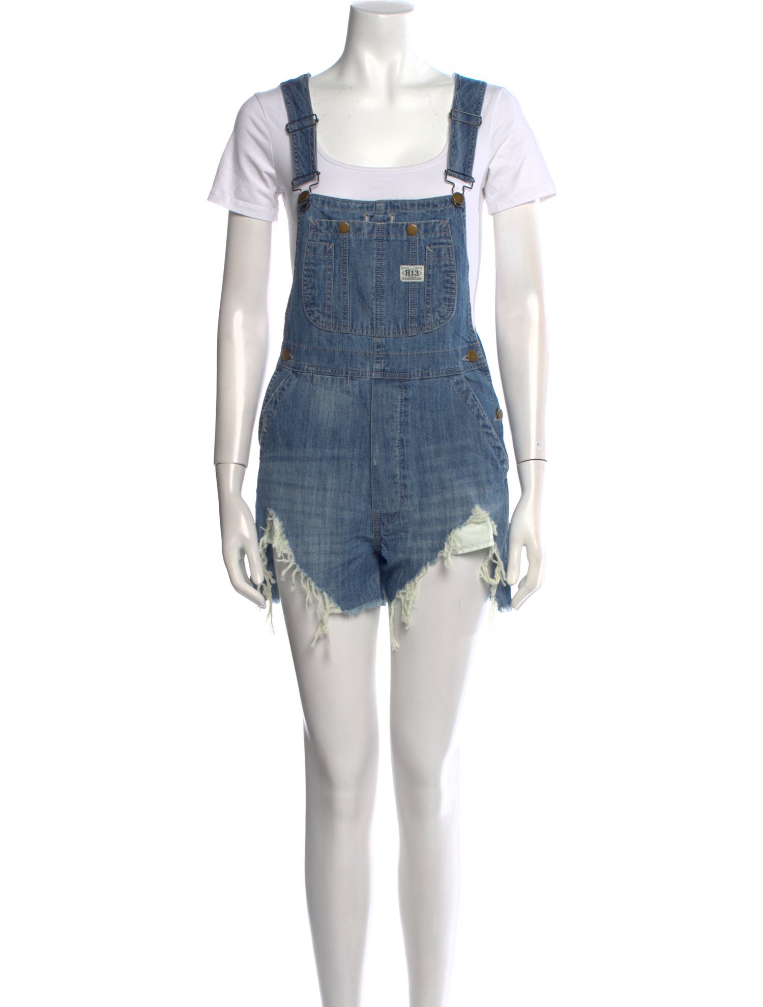 R13 Square Neckline Romper