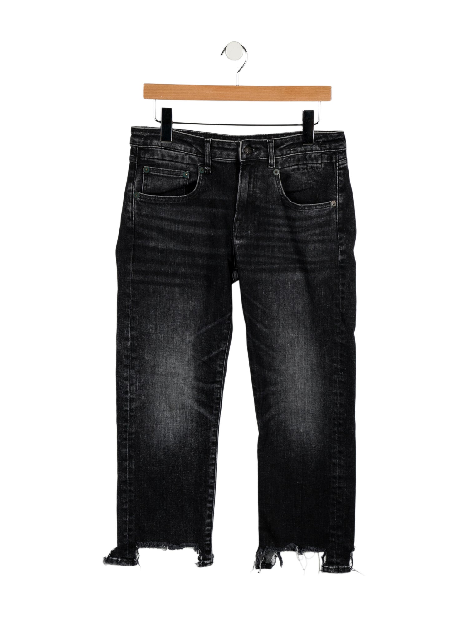 R13 Mid-Rise Straight Leg Jeans