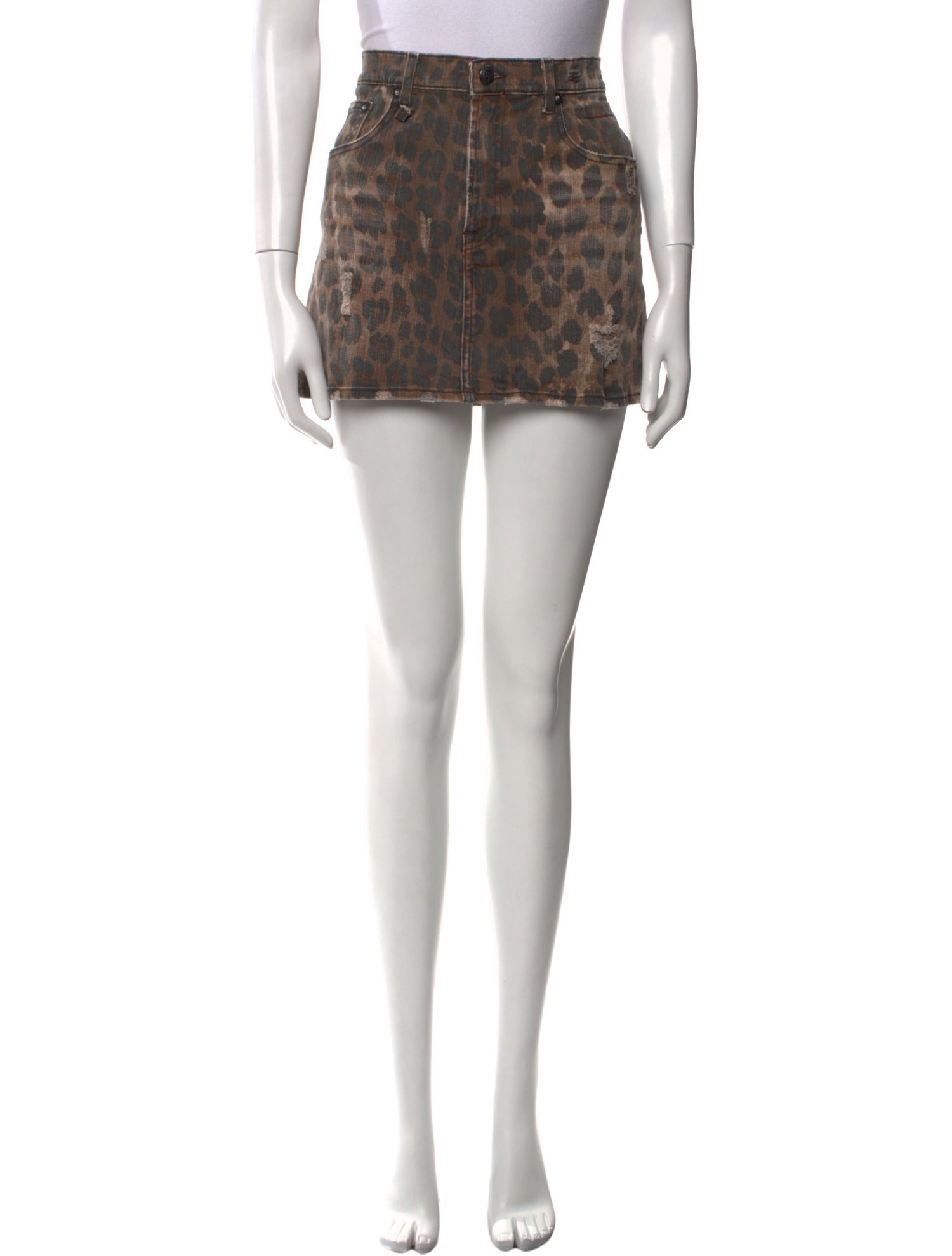 R13 Leather Mini Skirt