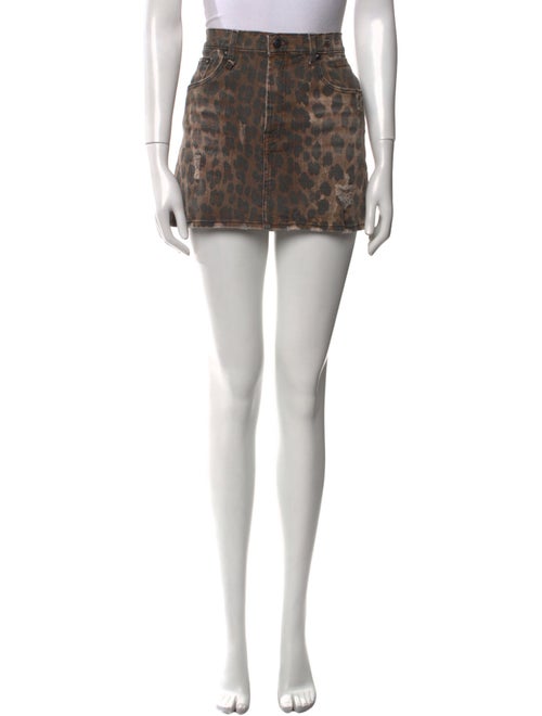 R13 Leather Mini Skirt