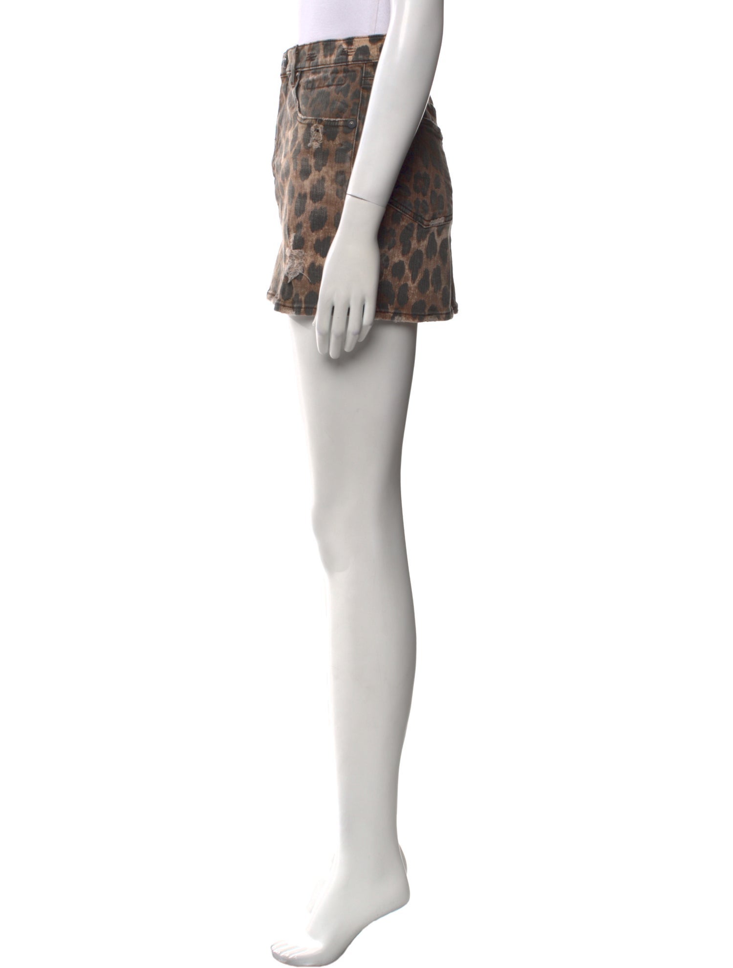 R13 Leather Mini Skirt