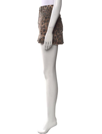 R13 Leather Mini Skirt