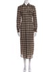 R13 Plaid Print Long Dress
