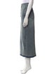 R13 Raw-Edge Trim Midi Length Skirt