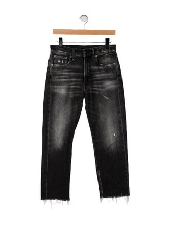 R13 Mid-Rise Straight Leg Jeans