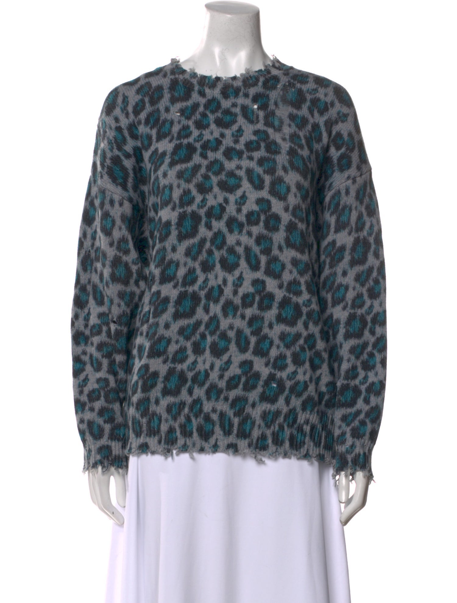 R13 Printed Crew Neck Sweater