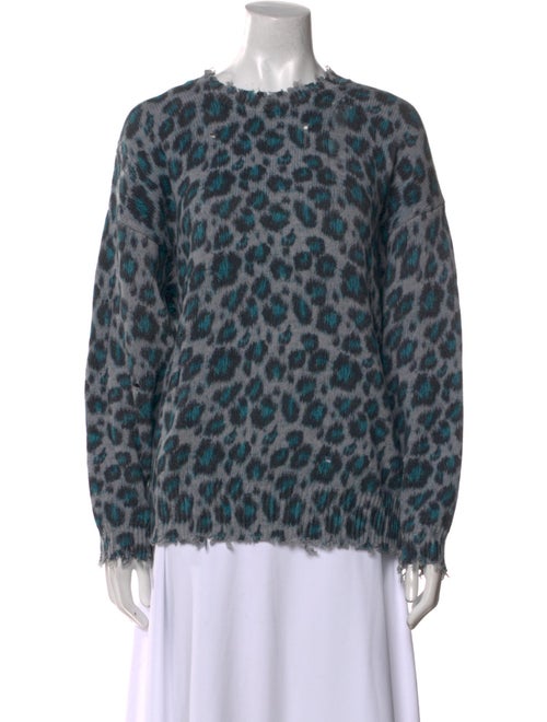 R13 Printed Crew Neck Sweater