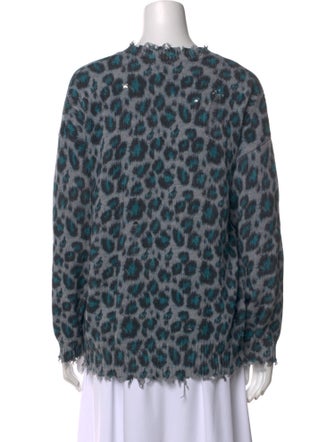 R13 Printed Crew Neck Sweater