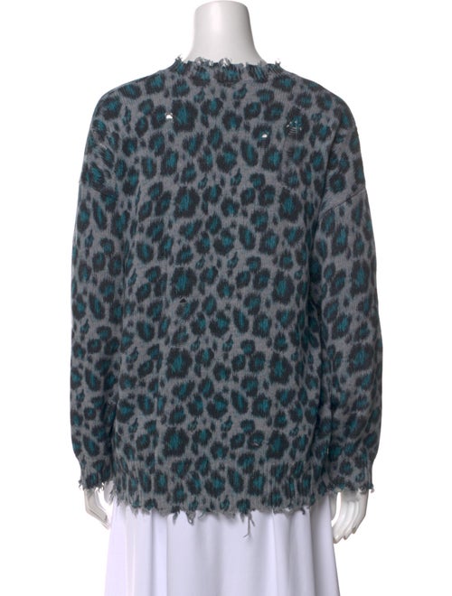 R13 Printed Crew Neck Sweater