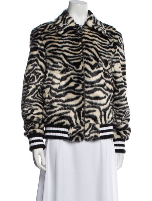 R13 Animal Print Faux Fur Jacket