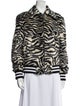 R13 Animal Print Faux Fur Jacket