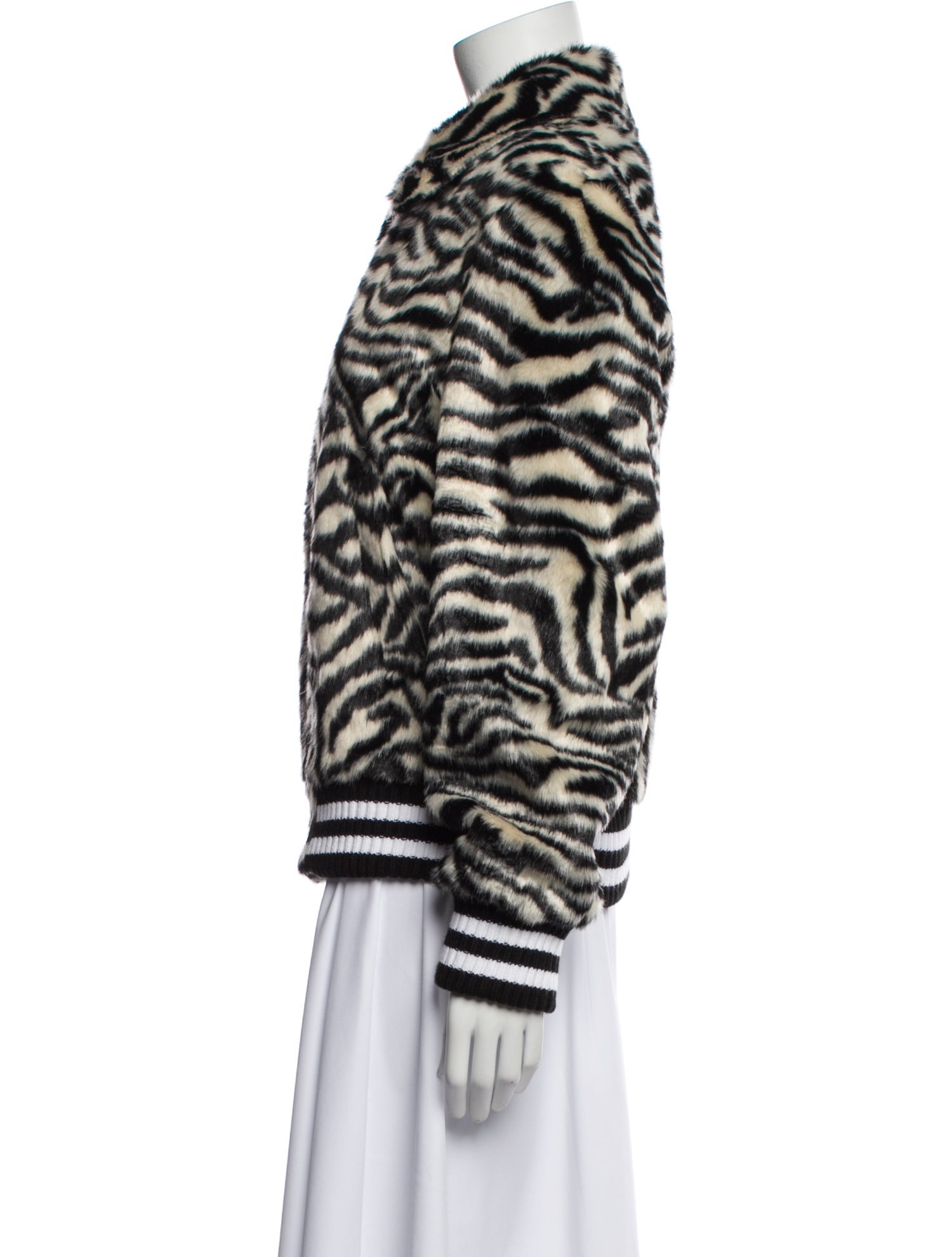 R13 Animal Print Faux Fur Jacket