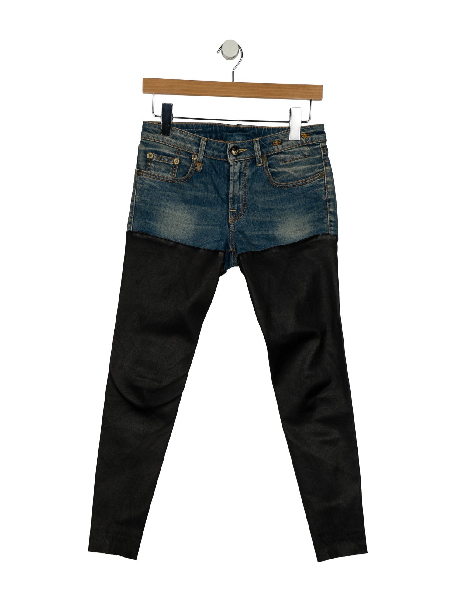 R13 Mid-Rise Skinny Leg Jeans