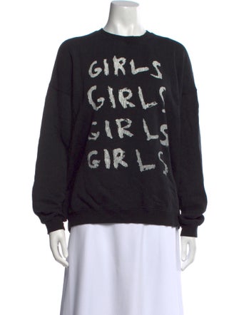 R13 Graphic Print Crew Neck Sweater