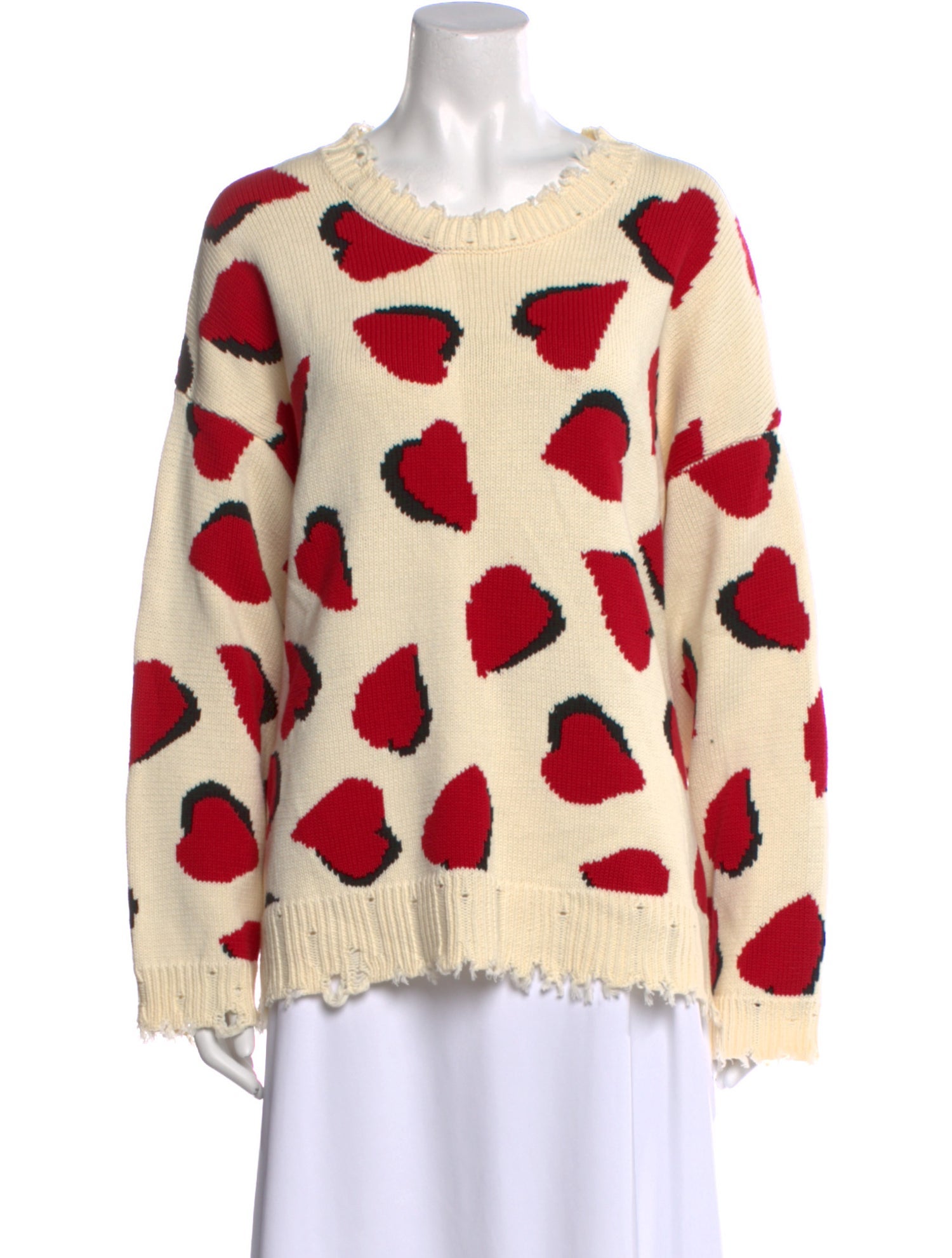 R13 Printed Crew Neck Sweater