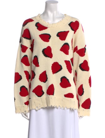 R13 Printed Crew Neck Sweater