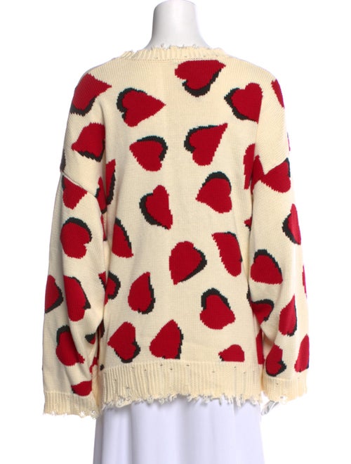 R13 Printed Crew Neck Sweater