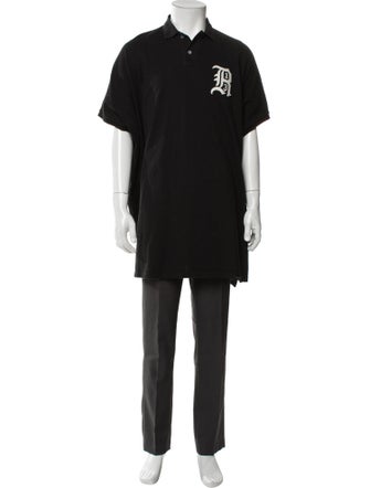 R13 Collar Short Sleeve Polo Shirt