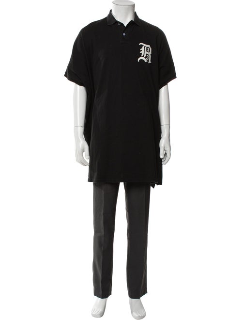 R13 Collar Short Sleeve Polo Shirt